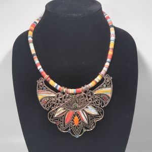 Boho Colorful Bib Necklace
